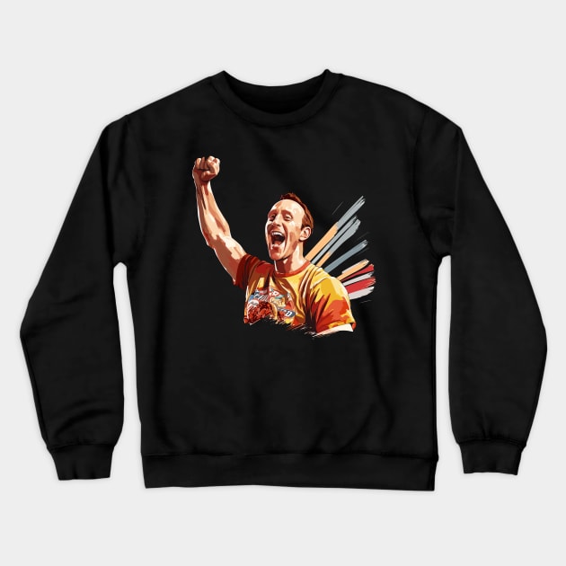 Joey Chestnut Crewneck Sweatshirt by siriusreno